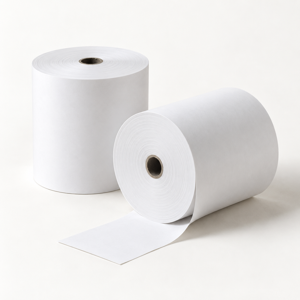 Papier thermique 3 ⅛ po × 200 pi — boîte de 50 rouleaux