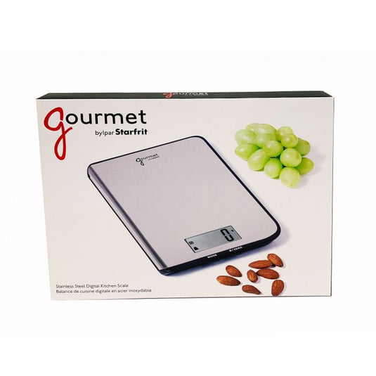 Gourmet Starfrit - Báscula de cocina digital de acero inoxidable