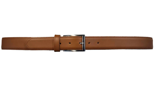 Mega Belts men's dress belt (tan brown leather)