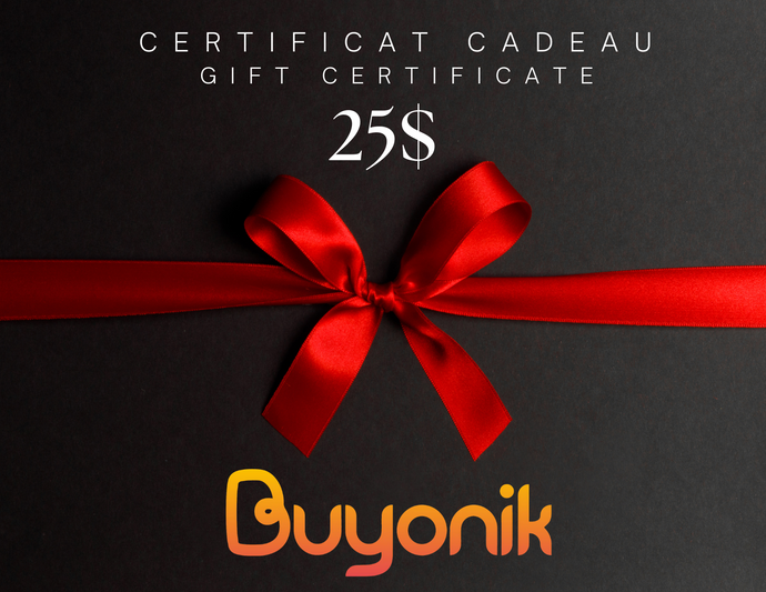Certificat cadeau Buyonik $25