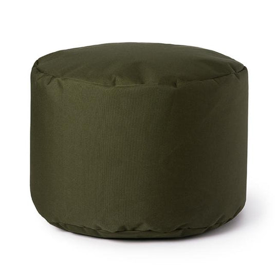 Pouf repose-pieds Arico de couleur olive