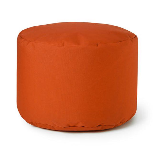 Pouf repose-pieds Arico de couleur tangerine