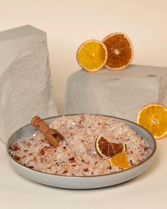 Bath salt - Citrus fruits and rose geranium (450g)