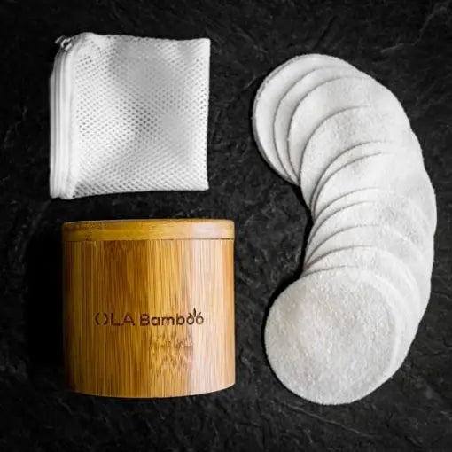 OLA Bamboo Box – Reusable makeup remover pads