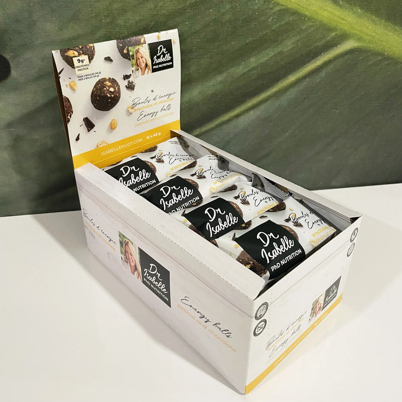 Load image into Gallery viewer, ENERGY BALLS - PEANUTS AND CHOCOLATE (12 BAGS)
