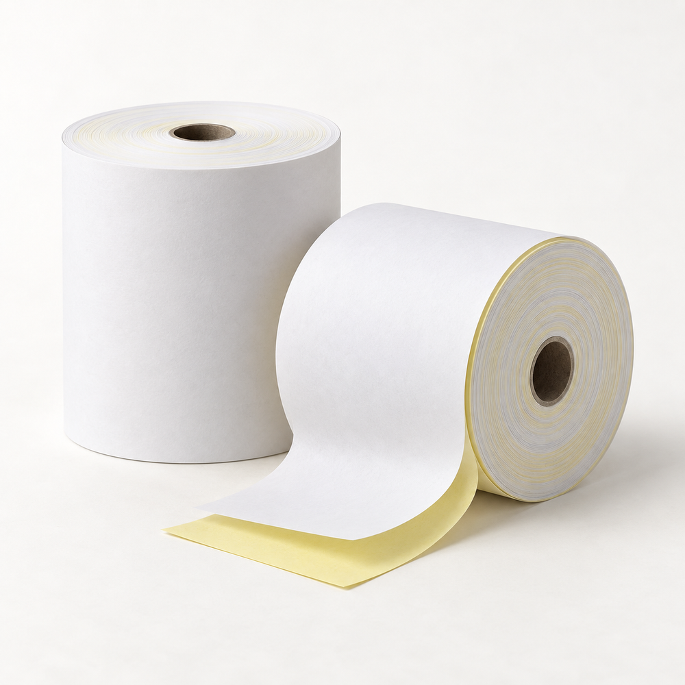 Papier bond 2 copies 3 po × 90 pi — boîte de 50 rouleaux