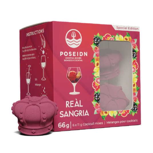 Poseidn REÀL SANGRIA Boîte de 6 Bombes à Sangria (vin blanc)