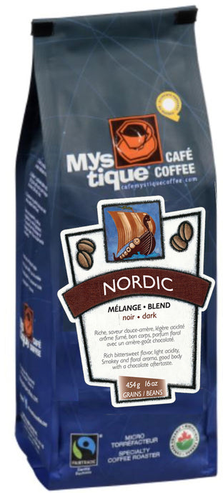 Mystique Café, Café en grains Nordic (6 x 454g)