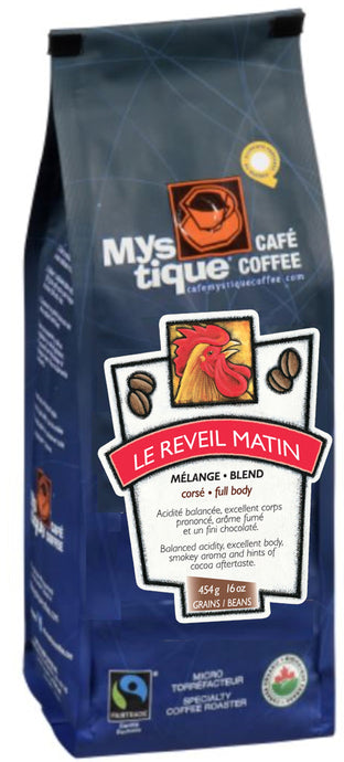 Mystique Café, Café en grains Le Réveil Matin (6 x 454g)